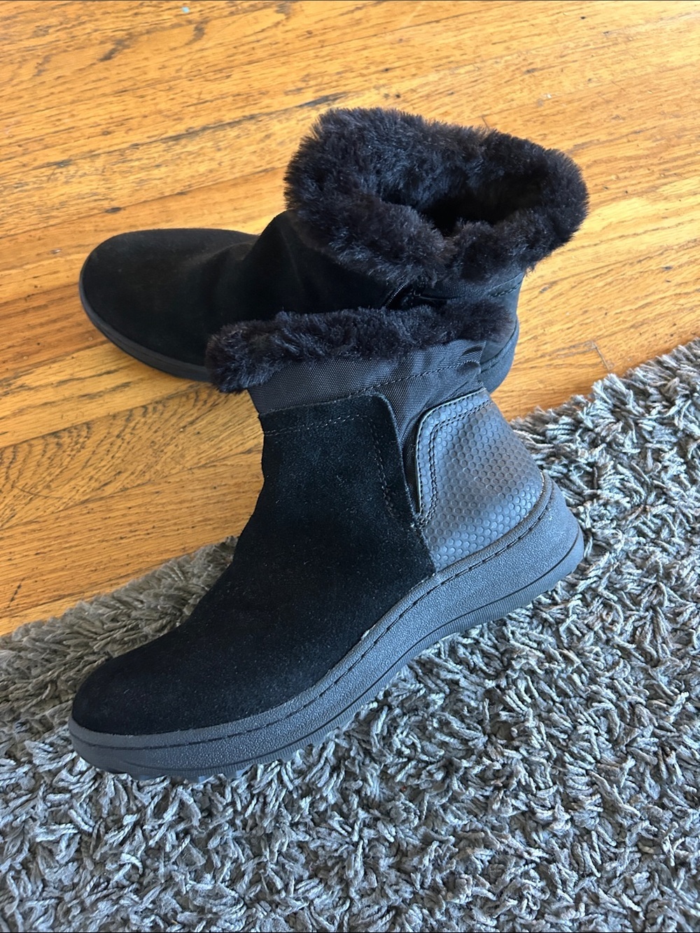 Baretraps Aidan Cold Weather Booties Black Faux Fur Lined Size 8.5